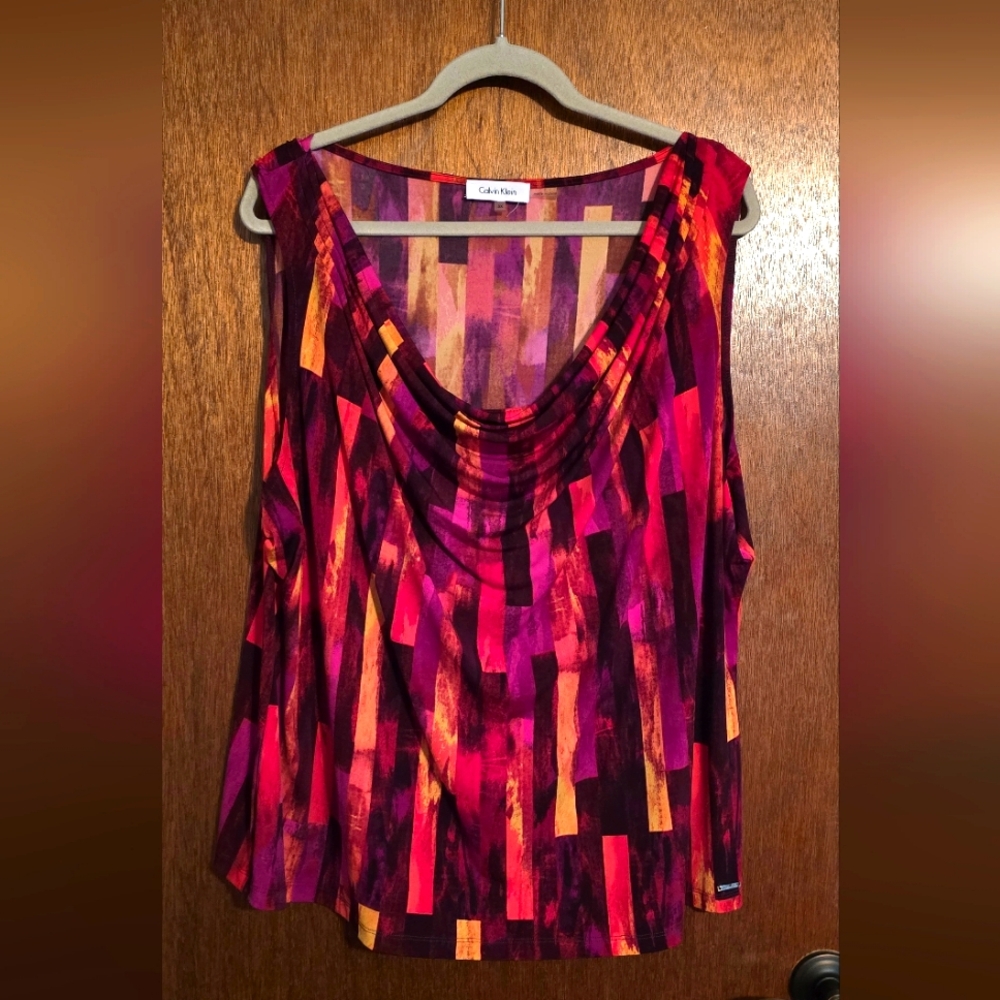 Calvin Klein cowl neck 3XL blouse